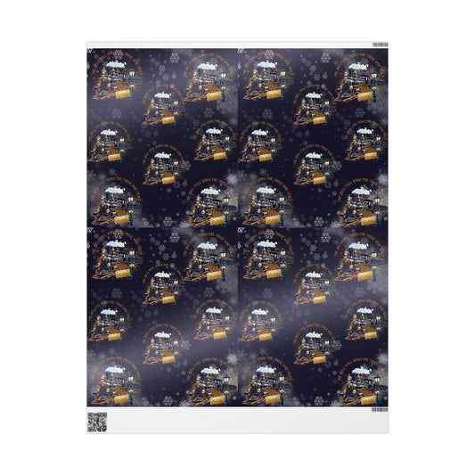 Polar Express (Navy Blue) Christmas Wrapping Paper