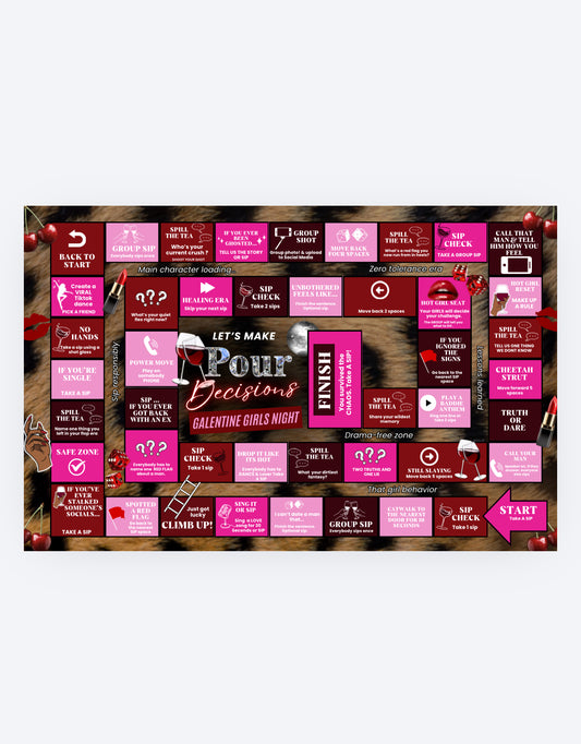 Pour Decisions: Galentine (PINK) Gameboard
