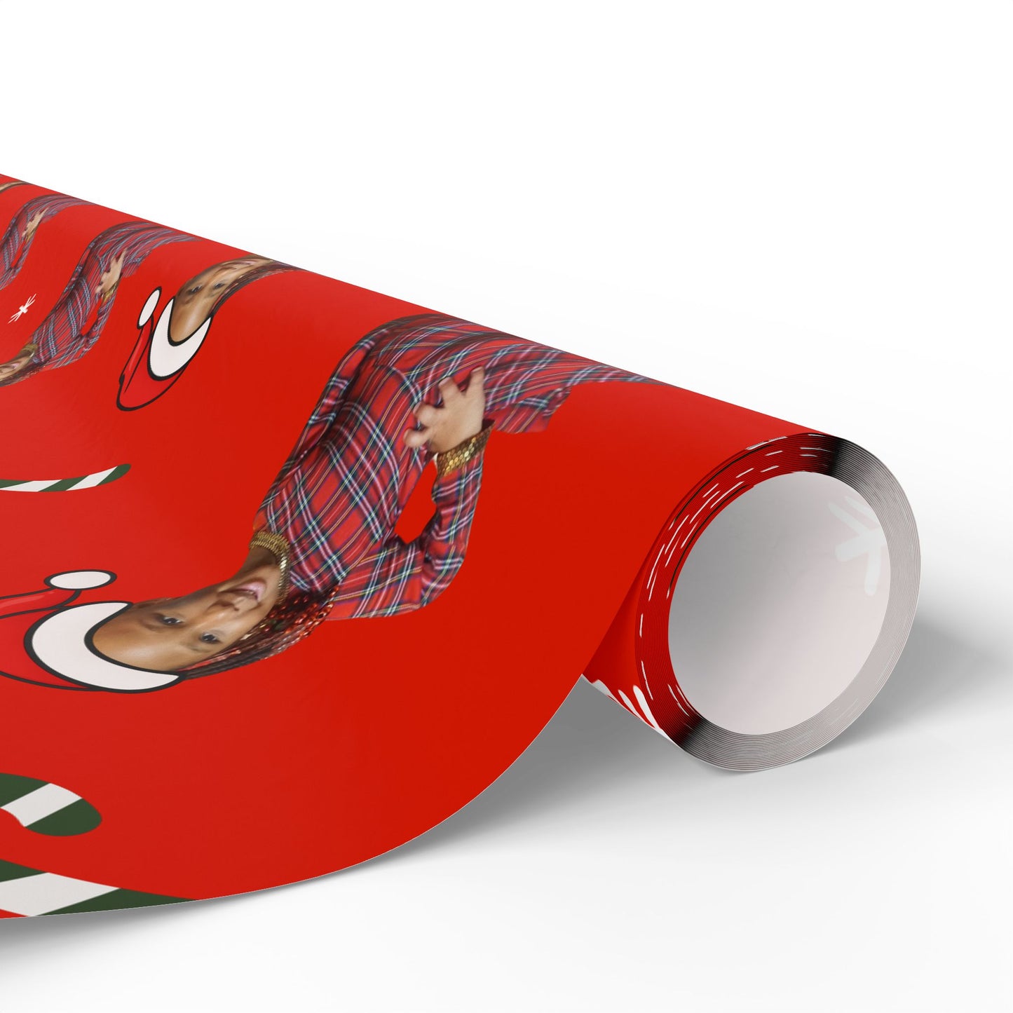 Custom Santa Face Christmas Wrapping Paper