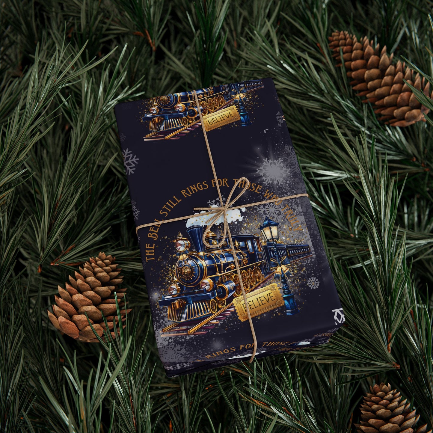 Polar Express (Navy Blue) Christmas Wrapping Paper