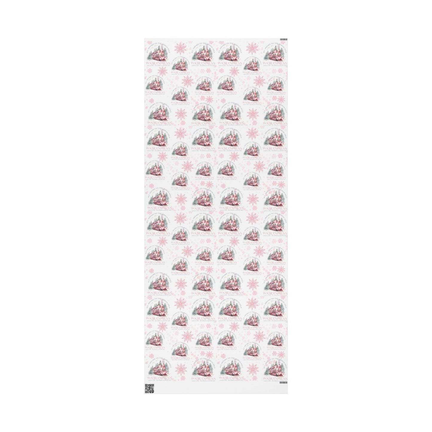 Pink Polar Express Christmas Wrapping Paper
