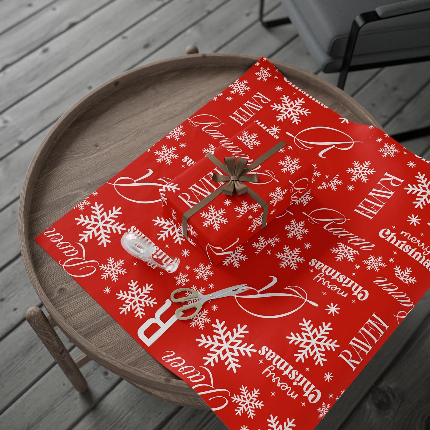 Custom Name Christmas Wrapping Paper