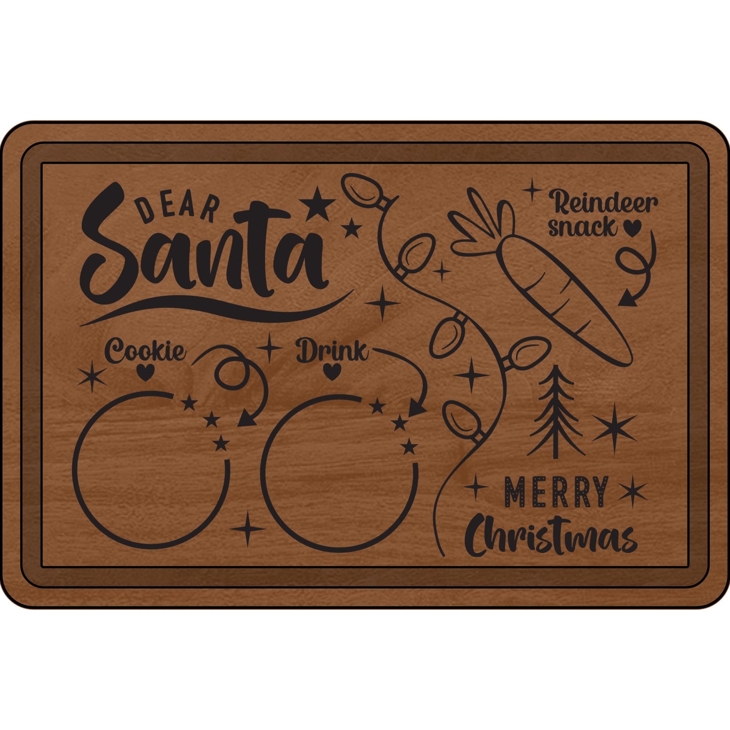 Dear Santa 2, Personalized Christmas Cutting Board, Engraved Santa Design for Holiday Baking, Gifts for Her, Unique Kitchen Decor, Holiday Gift for [...]
