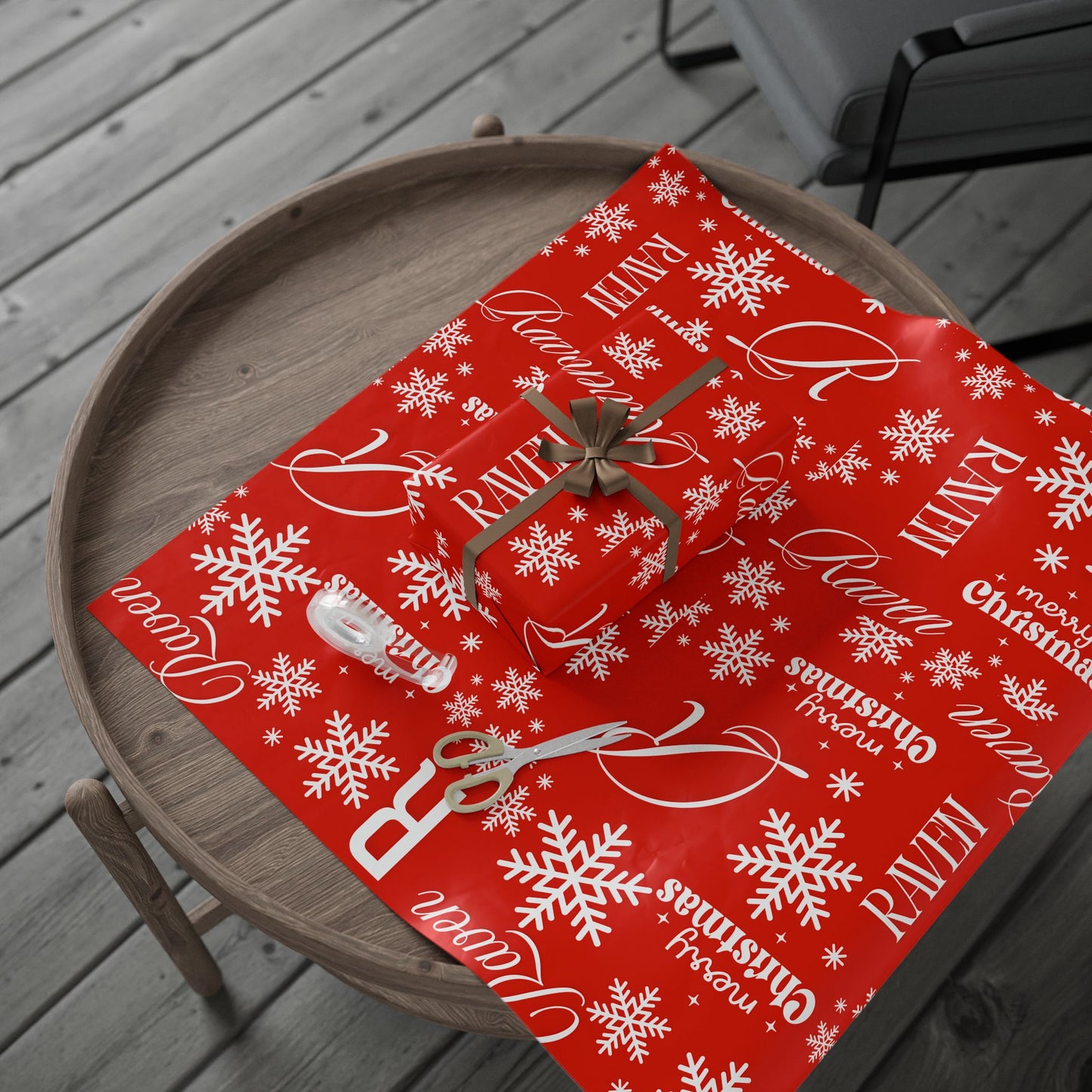 Custom Name Christmas Wrapping Paper