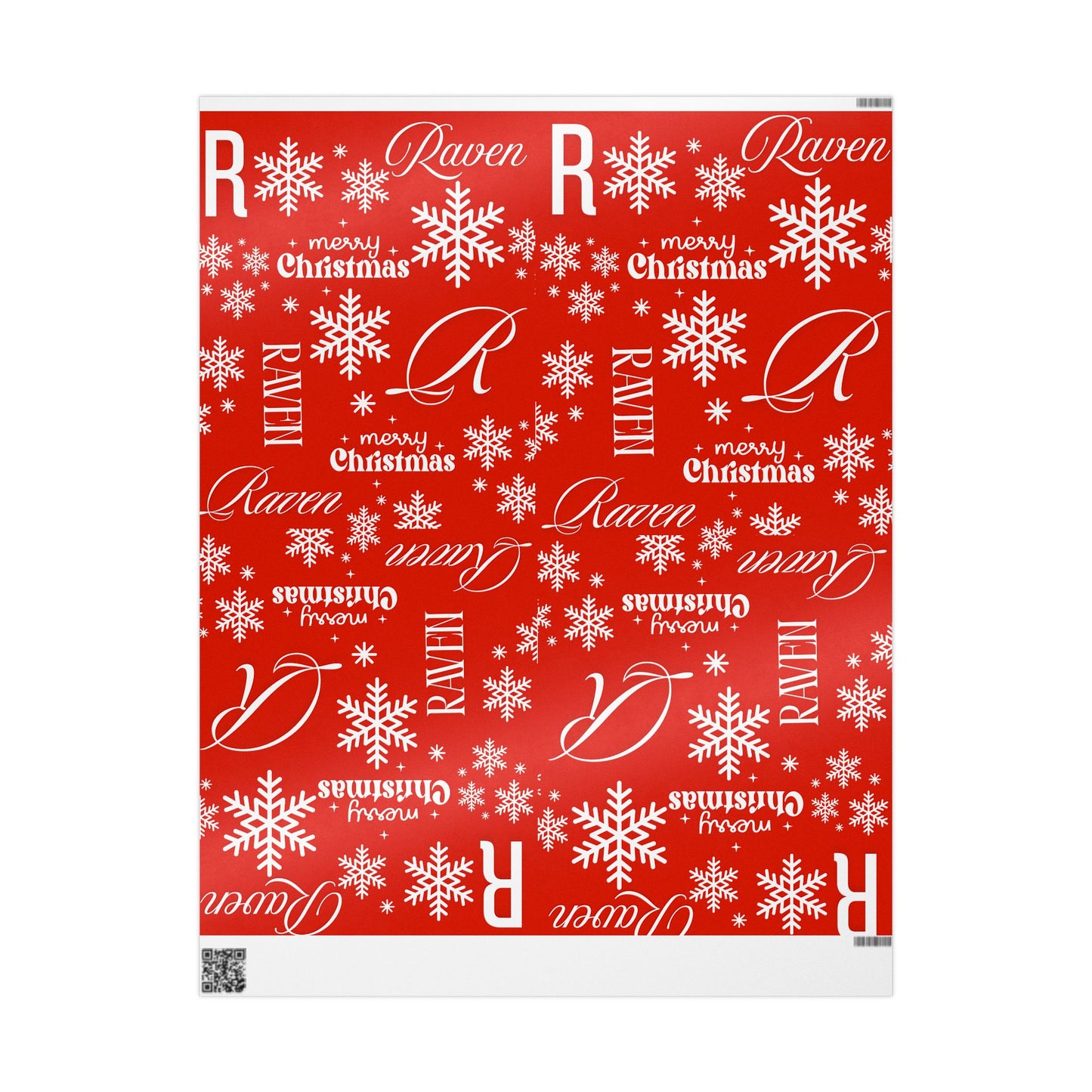 Custom Name Christmas Wrapping Paper
