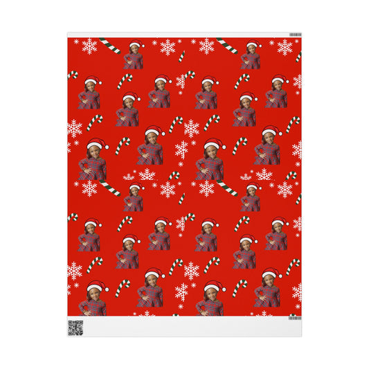 Custom Santa Face Christmas Wrapping Paper