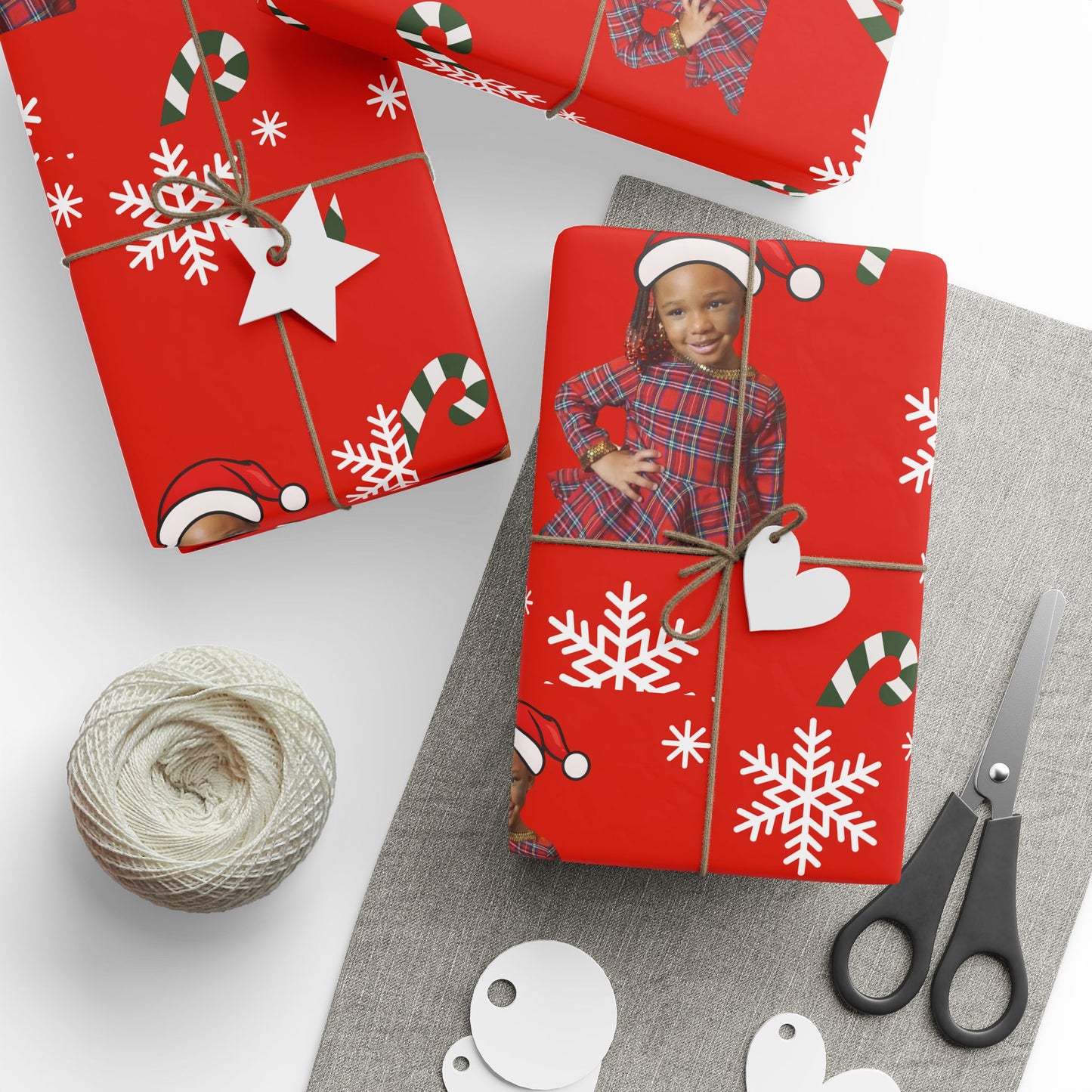 Custom Santa Face Christmas Wrapping Paper