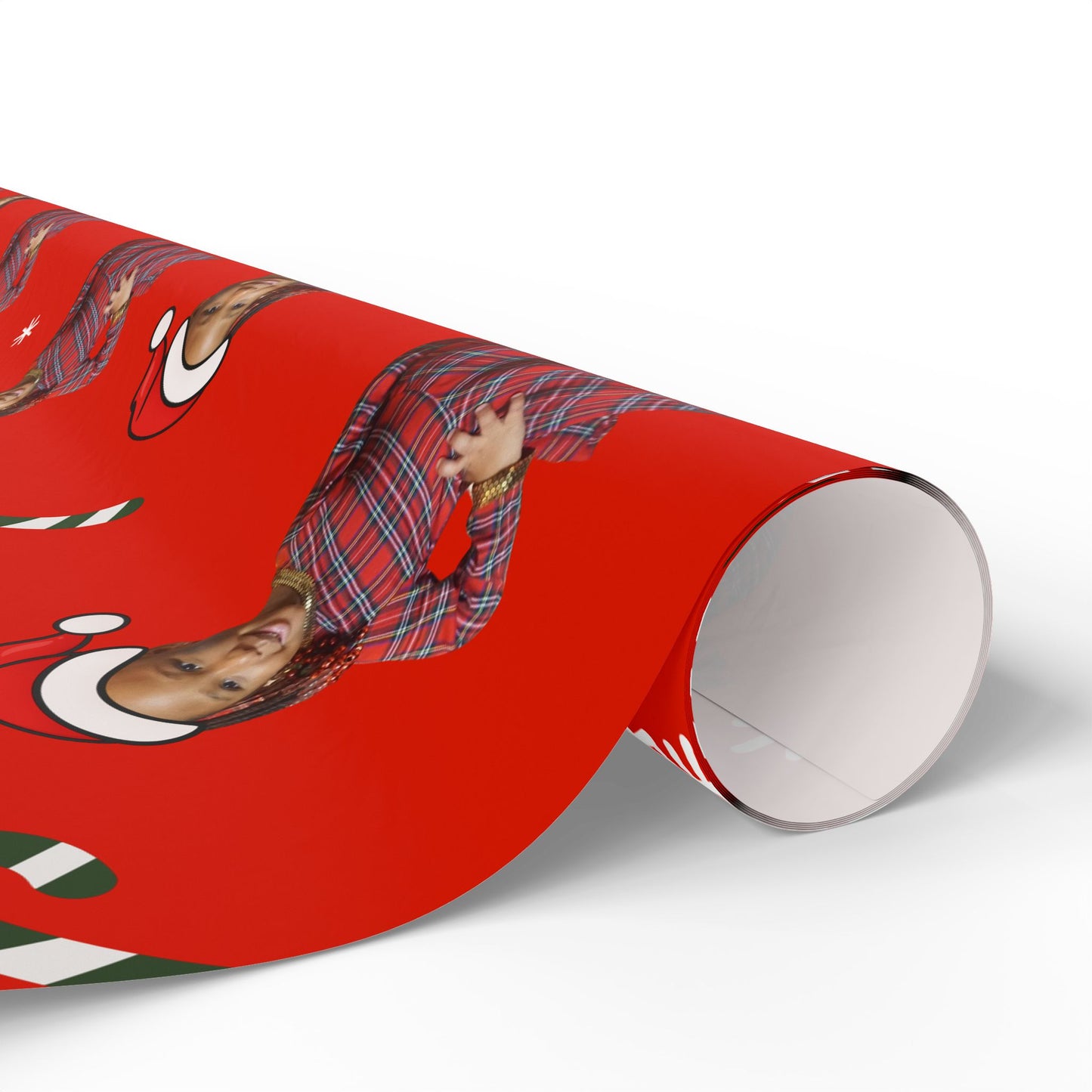 Custom Santa Face Christmas Wrapping Paper