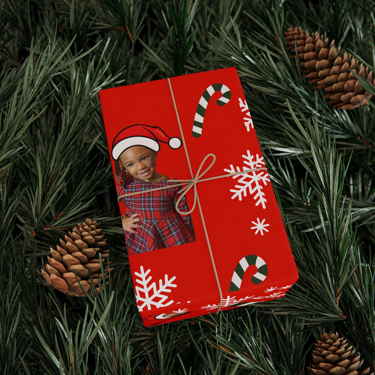 Custom Santa Face Christmas Wrapping Paper