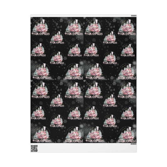 Polar Express (Black & Pink) Christmas Wrapping Paper
