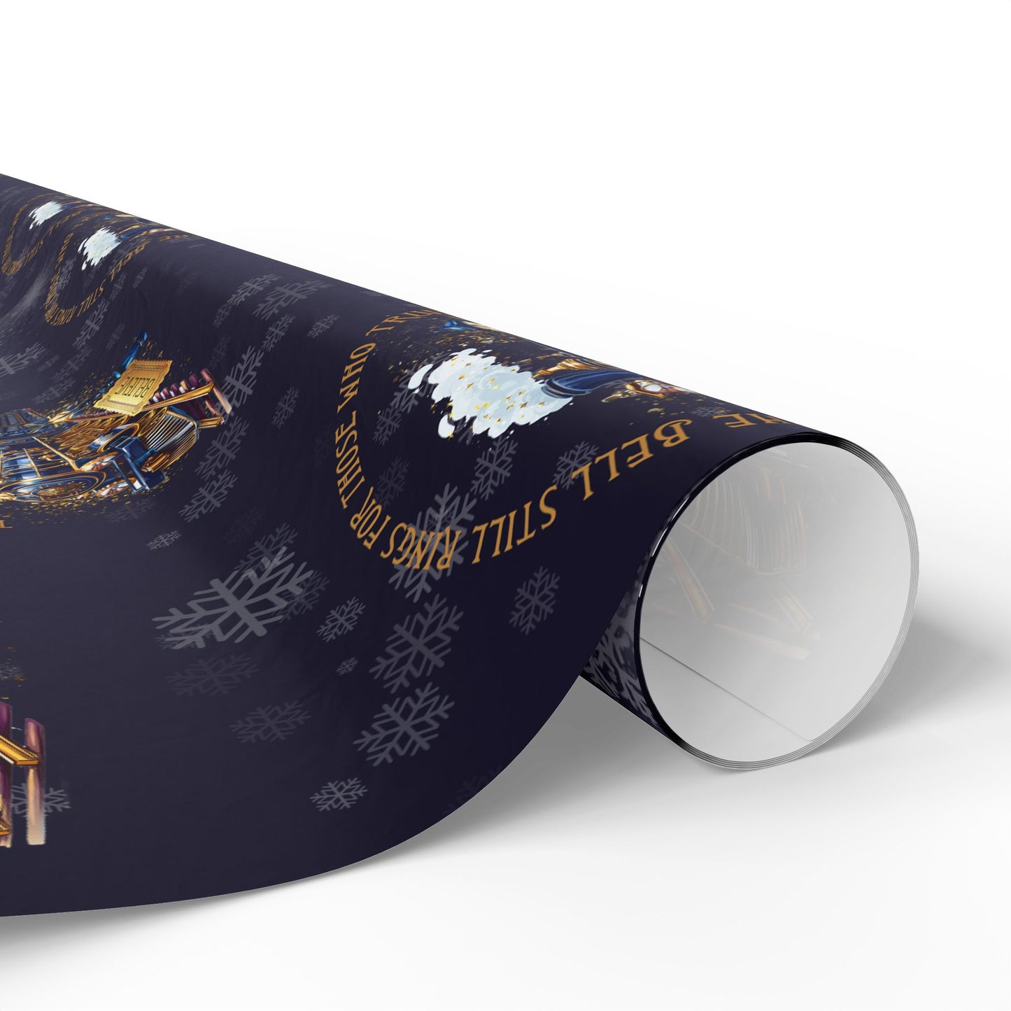 Polar Express (Navy Blue) Christmas Wrapping Paper