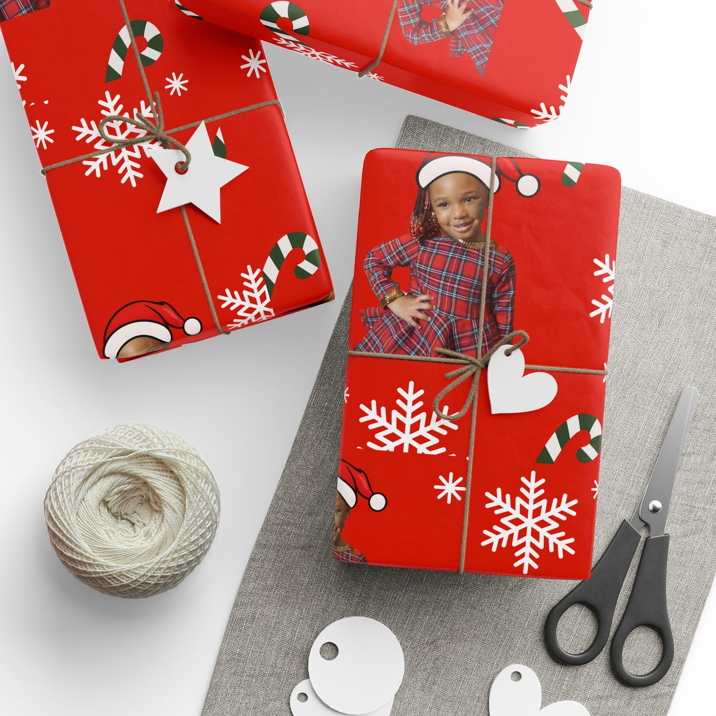 Custom Santa Face Christmas Wrapping Paper