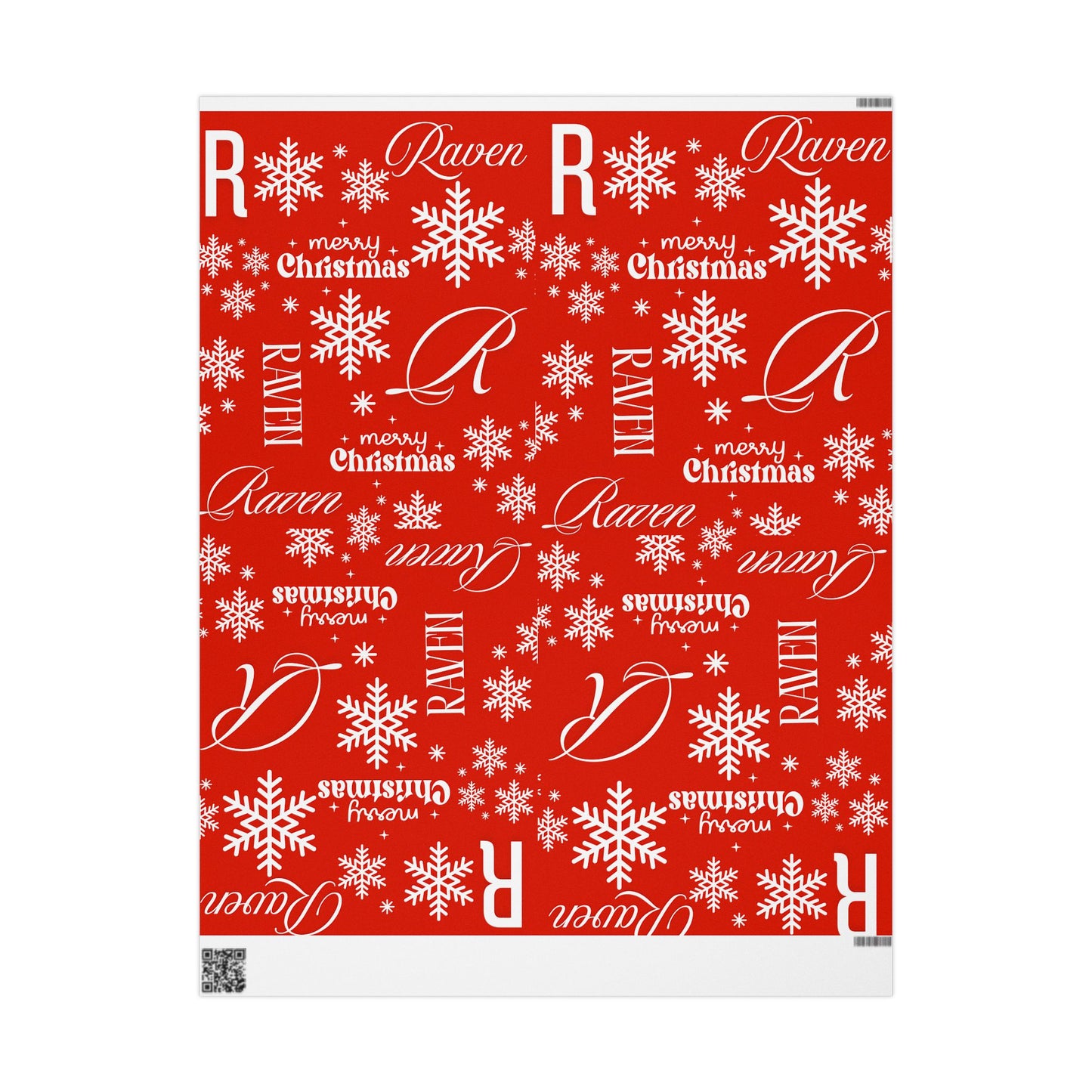 Custom Name Christmas Wrapping Paper