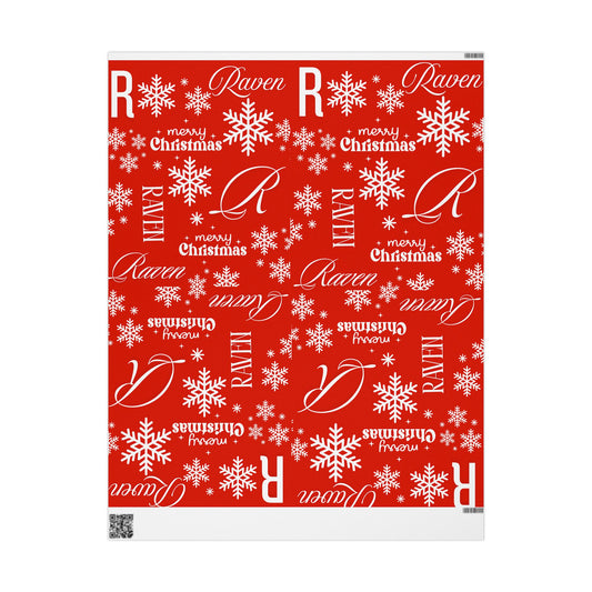 Custom Name Christmas Wrapping Paper