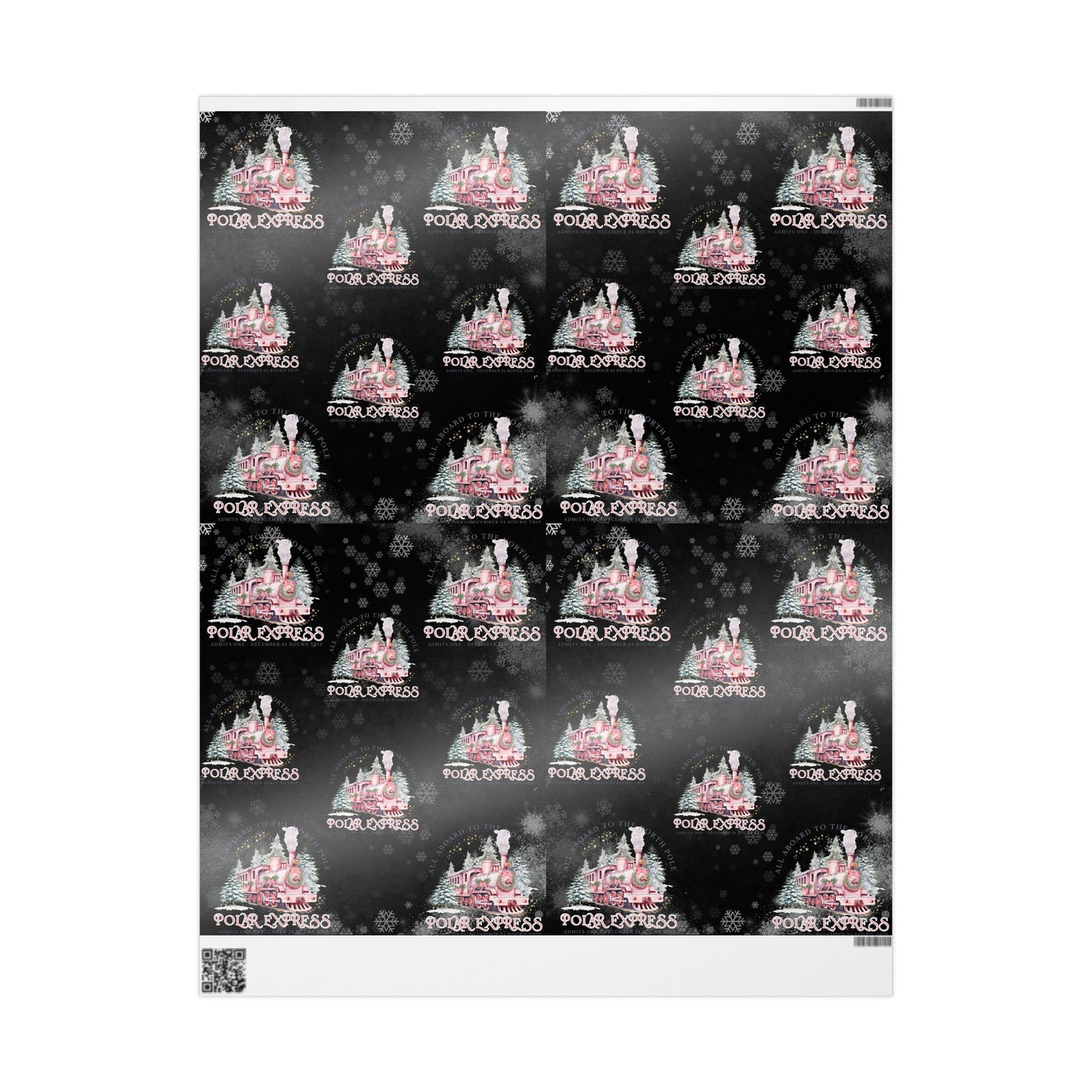 Polar Express (Black & Pink) Christmas Wrapping Paper