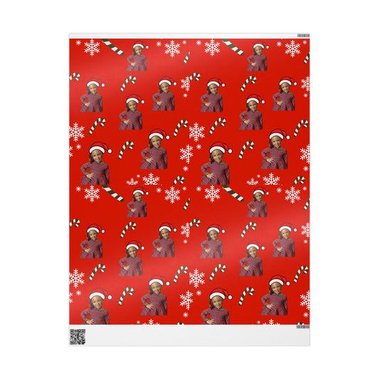 Custom Santa Face Christmas Wrapping Paper